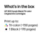 HP 302 2-pack Black/Tri-colour Original s Sort, Cyan, Magenta, Gul 170 sider Blæk HP 302 2-pack Black/Tri-colour Original s Sort, Cyan, Magenta, Gul 170 sider Blæk
